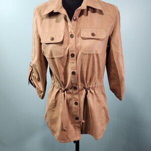 Faux leather button down jacket Size 0
Lot H